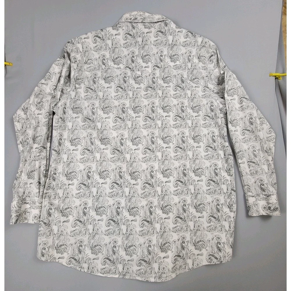 Rafter C Cowboy Collection Pro Flex 45 Pearl Snap Long Sleeve Paisley 2XLT Shirt - Picture 10 of 10